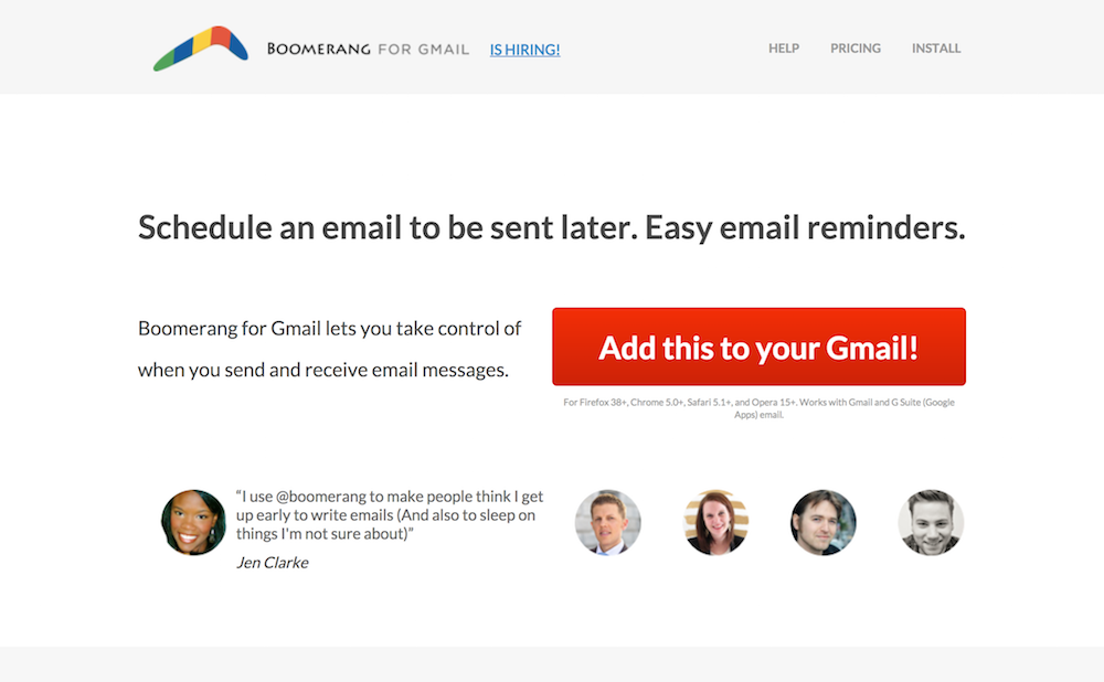 like boomerang for gmail